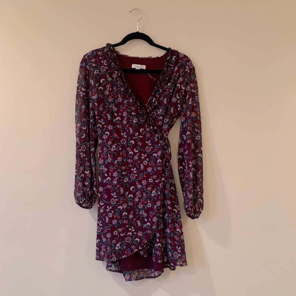 Francesca’s Floral Wrap Dress
